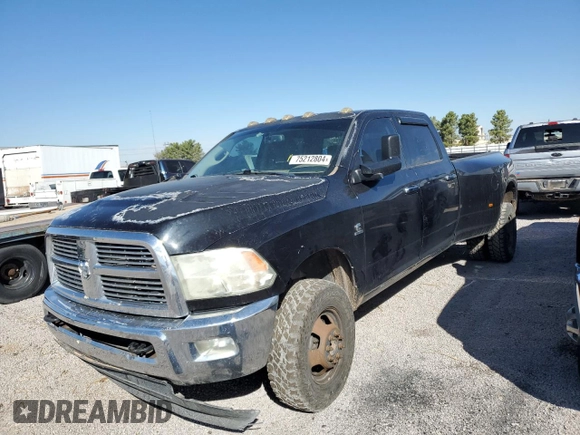 2010 Dodge 3500 Laramie z VIN 3D73Y4CL4AG138453, wystawiony jako Copart lot #75212804 z przebiegiem 207 536 mil mil oraz Szkoda całkowita • Salvage title. Historia ofert i sprzedaży dostępna na DreamBid. Obrazek 2.
