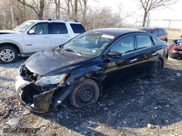 2014 Nissan Sentra SV with VIN 3N1AB7AP3EY299003, listed as a Copart auction lot 46137255 with 153,341 mi miles and Salvage Title. Bid and sale history available at carsss.com. Image 1.