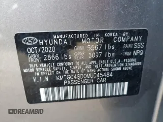 2021 Genesis G80 Prestige with VIN KMTGC4SD0MU045484, listed as a Copart auction lot 82668513 with 47,742 mi miles and . Bid and sale history available at carsss.com. Image 12.