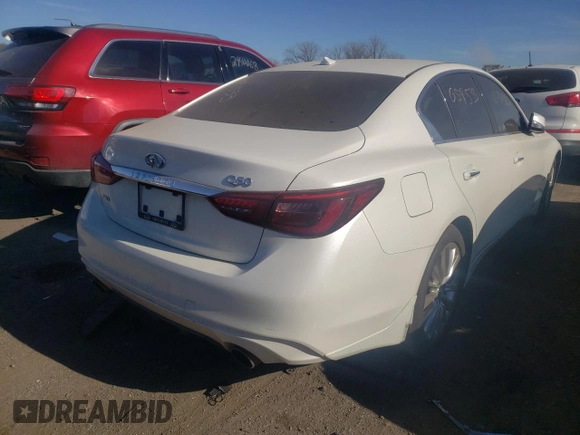 2019 Infiniti Q50 3.0t LUXE with VIN JN1EV7ARXKM556988, listed as a Copart auction lot 65731912 with 30,949 mi miles and Salvage Title. Bid and sale history available at carsss.com. Image 4.