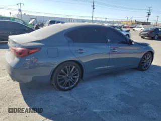 2023 Infiniti Q50 Red Sport 400 with VIN JN1FV7DP3PM570348, listed as a Copart auction lot 80996414 with 35,011 mi miles and Salvage Title. Bid and sale history available at DreamBid. Image 3.