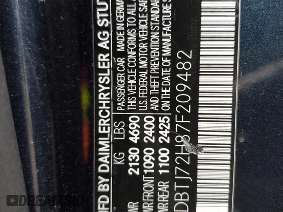 2007 Mercedes-Benz CLK-Class 5.5L with VIN WDBTJ72H87F209482, listed as a Copart auction lot 78612784 with 85,107 mi miles and Salvage Title. Bid and sale history available at carsss.com. Image 12.