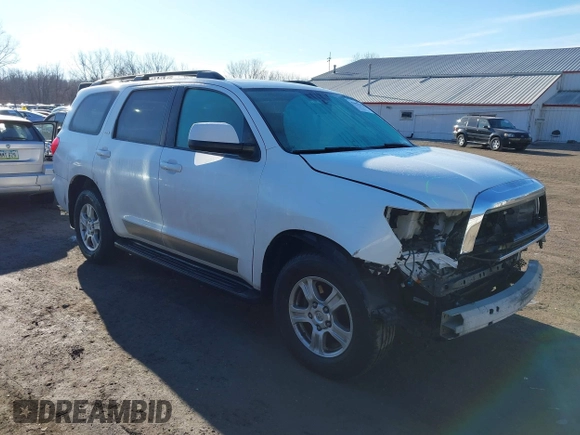 2013 Toyota Sequoia SR5 with VIN 5TDBW5G17DS086641, listed as a IAAI auction lot 41655162 with 210,828 mi miles. Bid and sale history available at carsss.com. Image 1.