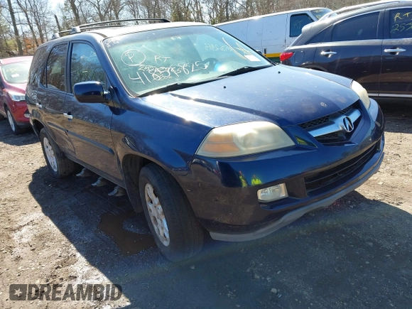 2004 Acura MDX Touring Pkg with VIN 2HNYD186X4H515704, listed as a IAAI auction lot 41851825 with 999,999 mi miles. Bid and sale history available at carsss.com. Image 1.