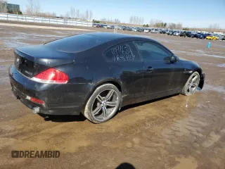 2007 BMW 6 Series 650i with VIN WBAEH13527CR46439, listed as a Copart auction lot 48445404 with 0 mi miles and Salvage Title. Bid and sale history available at carsss.com. Image 3.