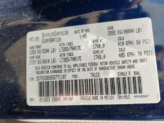 2005 Dodge 2500 SLT z VIN 3D7KS28D65G771187, wystawiony jako IAAI lot #42235215 z przebiegiem Nie podano mil oraz . Historia ofert i sprzedaży dostępna na DreamBid. Obrazek 9.