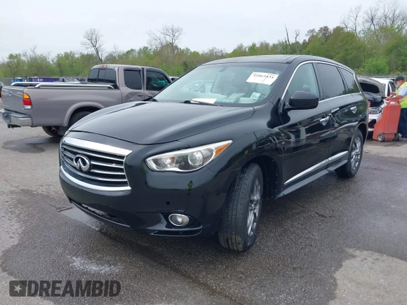 2015 Infiniti QX60 with VIN 5N1AL0MN3FC547395, listed as a IAAI auction lot 41863434 with 91,631 mi miles. Bid and sale history available at carsss.com. Image 2.
