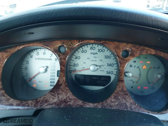 2003 Acura CL Type S with VIN 19UYA42633A006772, listed as a IAAI auction lot 41514938 with 123435 miles. Bid and sale history available at carsss.com. Image 7.