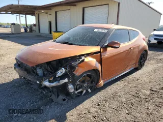 2016 Hyundai Veloster Turbo with VIN KMHTC6AE1GU296825, listed as a Copart auction lot 49118764 with 0 mi miles and Clean Title. Bid and sale history available at carsss.com. Image 1.