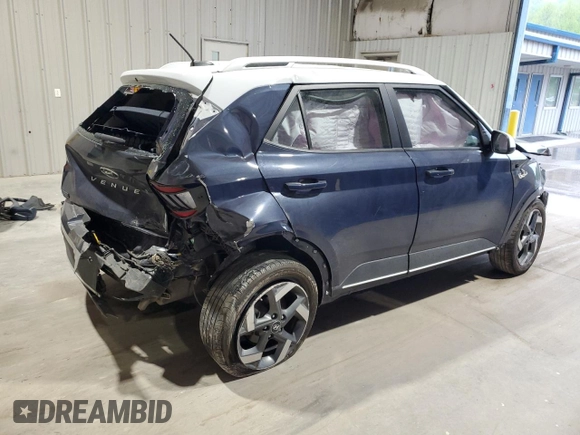 2023 Hyundai Venue Limited with VIN KMHRC8A32PU222379, listed as a Copart auction lot 55206605 with Not provided miles and Salvage title. Bid and sale history available at DreamBid. Image 3.