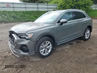 2025 Audi Q3 S line Premium Plus with VIN WA1EECF3XS1030091, listed as a Copart auction lot 62056305 with 498 mi miles and Salvage title. Bid and sale history available at DreamBid. Image 1.