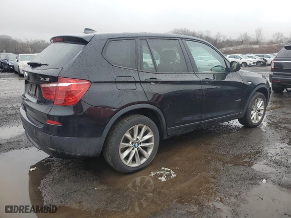 2013 BMW X3 xDrive28i with VIN 5UXWX9C51D0D08206, listed as a Copart auction lot 47460955 with 189,724 mi miles and Clean Title. Bid and sale history available at carsss.com. Image 3.