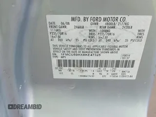 2008 Ford Escape Hybrid с VIN 1FMCU59HX8KE47325, выставлен на аукционе IAAI как лот 42520000 с пробегом 171 528 миль миль и . История ставок и продаж доступна на DreamBid. Изображение 9.