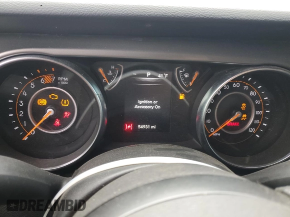 2021 Jeep Wrangler Sport with VIN 1C4GJXAN4MW663492, listed as a Copart auction lot 88965225 with 54,931 mi miles and Salvage title. Bid and sale history available at DreamBid. Image 9.