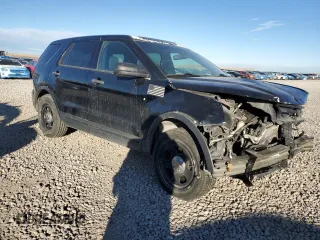 2016 Ford Utility Police Interceptor with VIN 1FM5K8AR4GGC07998, listed as a Copart auction lot 81365434 with 0 mi miles and Salvage Title. Bid and sale history available at carsss.com. Image 4.