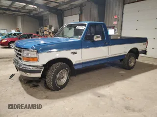 1992 Ford F-150 with VIN 2FTEF14Y3NCA58484, listed as a Copart auction lot 80323794 with 345,899 mi miles and Salvage Title. Bid and sale history available at carsss.com. Image 1.