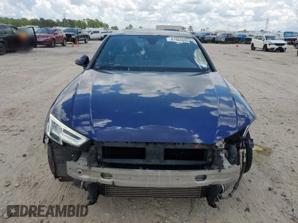 2019 Audi A4 Premium Plus with VIN WAUENAF45KN001851, listed as a Copart auction lot 61683595 with 79,444 mi miles and Salvage title. Bid and sale history available at DreamBid. Image 5.