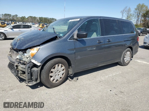 2010 Honda Odyssey LX with VIN 5FNRL3H29AB065521, listed as a Copart auction lot 45743455 with 128,389 mi miles and Salvage Title. Bid and sale history available at carsss.com. Image 1.