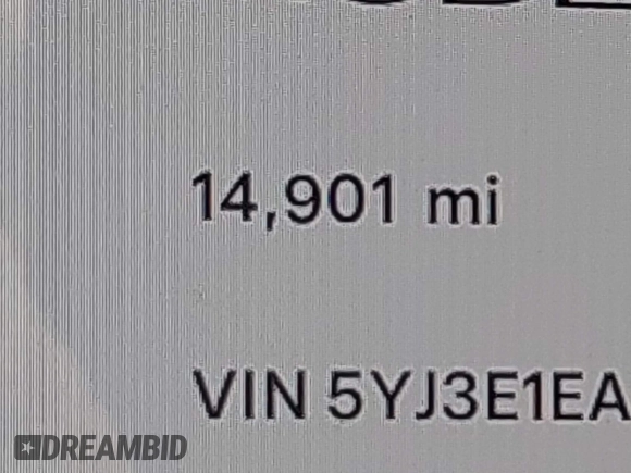 2024 Tesla Model 3 with VIN 5YJ3E1EA1RF735347, listed as a IAAI auction lot 41810655 with 14,901 mi miles. Bid and sale history available at carsss.com. Image 16.