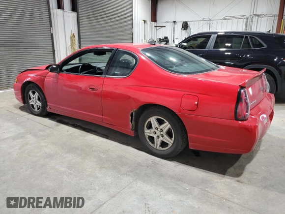 2005 Chevrolet Monte Carlo LT with VIN 2G1WX12K759266230, listed as a Copart auction lot 80693544 with 106,362 mi miles and Clean Title. Bid and sale history available at carsss.com. Image 2.