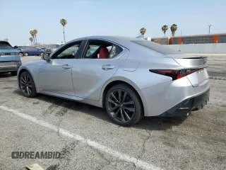 2024 Lexus IS 350 F Sport with VIN JTHGZ1B23R5081759, listed as a Copart auction lot 58436035 with 8,348 mi miles and Salvage title. Bid and sale history available at DreamBid. Image 2.