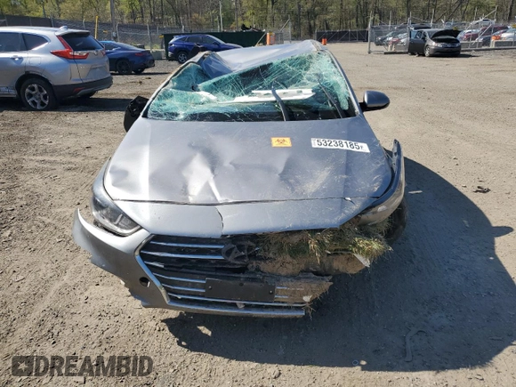 2022 Hyundai Accent SE with VIN 3KPC24A60NE183156, listed as a Copart auction lot 53238185 with 21,423 mi miles and Salvage title. Bid and sale history available at DreamBid. Image 5.