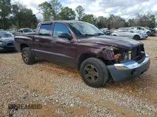 2005 Dodge Dakota SLT with VIN 1D7HE48N95S205605, listed as a Copart auction lot 44113325 with 206,391 mi miles and Salvage Title. Bid and sale history available at DreamBid. Image 4.