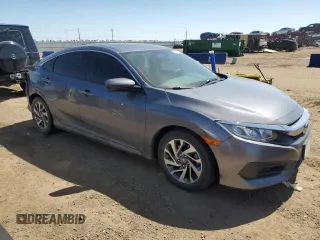 2018 Honda Civic EX with VIN 19XFC2F70JE043957, listed as a Copart auction lot 52217275 with 87,175 mi miles and Salvage Title. Bid and sale history available at DreamBid. Image 4.