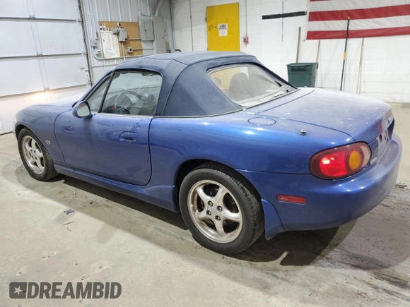 1999 Mazda MX-5 Miata with VIN JM1NB3532X0136645, listed as a Copart auction lot 59480265 with 160,936 mi miles and Clean title. Bid and sale history available at DreamBid. Image 2.