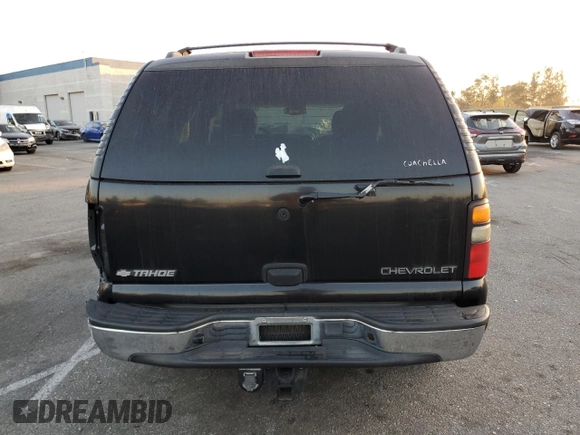 2005 Chevrolet Tahoe LS with VIN 1GNEC13T65R254833, listed as a Copart auction lot 77916164 with 164,550 mi miles and Salvage Title. Bid and sale history available at carsss.com. Image 6.