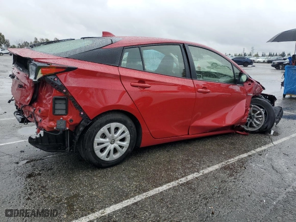 2020 Toyota Prius L Eco with VIN JTDKARFU9L3111895, listed as a Copart auction lot 45355095 with 14,547 mi miles and Salvage Title. Bid and sale history available at carsss.com. Image 3.