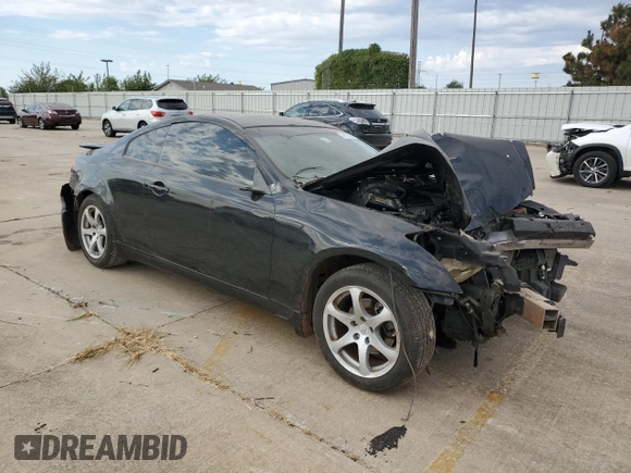 2004 Infiniti G35 Coupe w/Leather with VIN JNKCV54E24M815427, listed as a Copart auction lot 81880974 with 181,818 mi miles and Salvage Title. Bid and sale history available at carsss.com. Image 4.