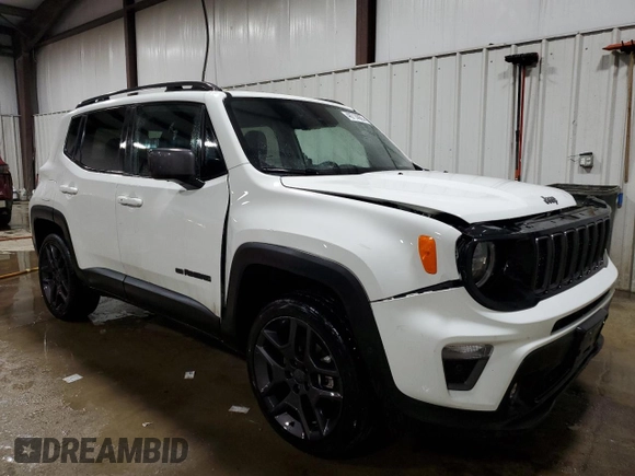 2021 Jeep Renegade Latitude with VIN ZACNJDB10MPM57646, listed as a Copart auction lot 48714865 with Not provided miles and Salvage title. Bid and sale history available at DreamBid. Image 4.