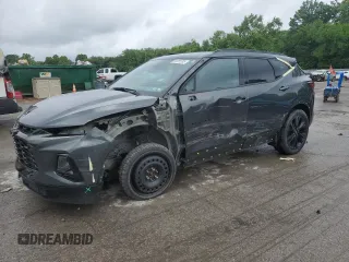 2019 Chevrolet Blazer RS with VIN 3GNKBJRS3KS703107, listed as a Copart auction lot 56701205 with 60,816 mi miles and Salvage title. Bid and sale history available at DreamBid. Image 1.