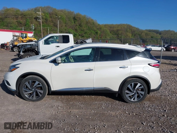 2015 Nissan Murano SL with VIN 5N1AZ2MH2FN252782, listed as a IAAI auction lot 42122573 with 129,918 mi miles and . Bid and sale history available at DreamBid. Image 14.