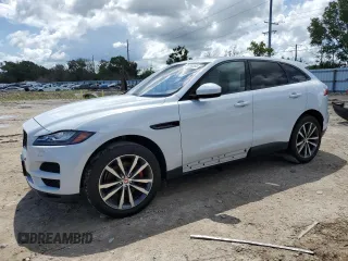 2018 Jaguar F-Pace 35t Prestige with VIN SADCK2EV2JA261136, listed as a Copart auction lot 66396364 with 57,557 mi miles and Salvage title. Bid and sale history available at DreamBid. Image 1.
