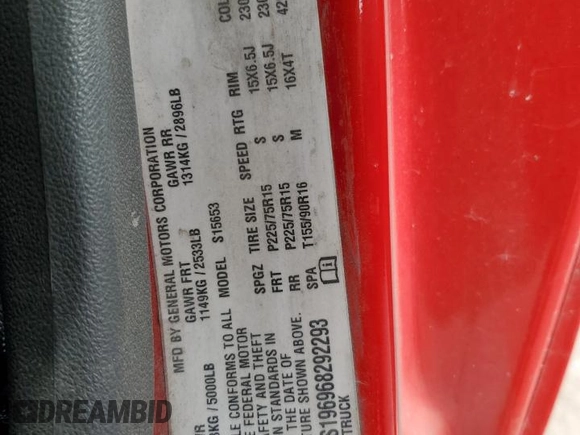 2006 GMC Canyon SLE Z85 z VIN 1GTCS196968292293, wystawiony jako Copart lot #50883755 z przebiegiem 110 374 mil mil oraz Szkody całkowita. Historia ofert i sprzedaży dostępna na DreamBid. Obrazek 12.