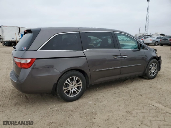 2012 Honda Odyssey EX with VIN 5FNRL5H48CB062125, listed as a Copart auction lot 45714095 with 139,476 mi miles and Salvage Title. Bid and sale history available at carsss.com. Image 3.