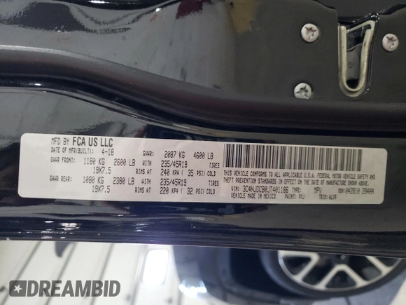 2018 Jeep Compass Limited with VIN 3C4NJDCB0JT401186, listed as a Copart auction lot 55660185 with 94,734 mi miles and Non repairable. Bid and sale history available at DreamBid. Image 14.