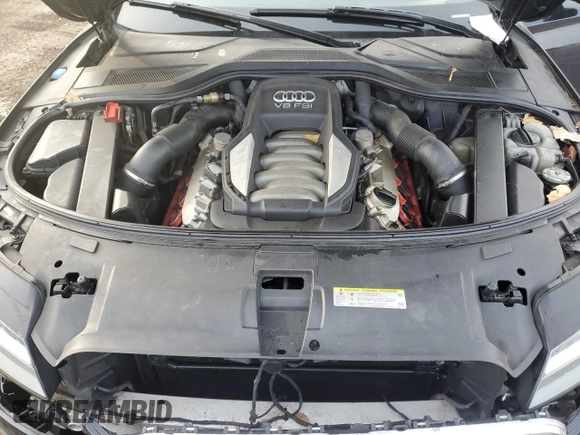 2012 Audi A8 with VIN WAURVAFD0CN025493, listed as a Copart auction lot 86454994 with 142,779 mi miles and Salvage Title. Bid and sale history available at DreamBid. Image 13.