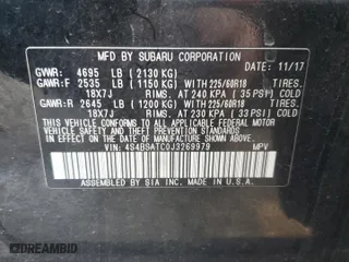 2018 Subaru Outback Touring with VIN 4S4BSATC0J3269979, listed as a Copart auction lot 83077744 with 149,791 mi miles and Salvage Title. Bid and sale history available at carsss.com. Image 14.