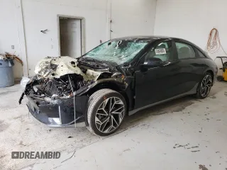 2023 Hyundai IONIQ 6 SEL with VIN KMHM34AAXPA035376, listed as a Copart auction lot 45840605 with 21,088 mi miles and Salvage Title. Bid and sale history available at carsss.com. Image 1.