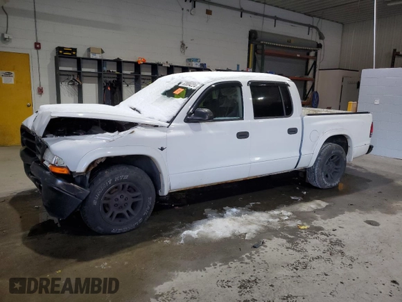 2004 Dodge Dakota Sport with VIN 1D7HL38K24S579283, listed as a Copart auction lot 83004224 with 0 mi miles and Salvage Title. Bid and sale history available at carsss.com. Image 1.