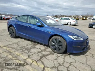 2021 Tesla Model S Plaid with VIN 5YJSA1E6XMF455390, listed as a Copart auction lot 47919105 with 23,522 mi miles and Salvage title. Bid and sale history available at DreamBid. Image 4.