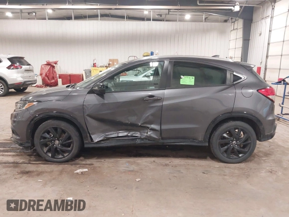 2022 Honda HR-V Sport with VIN 3CZRU6H13NM764581, listed as a IAAI auction lot 41206113 with 28,435 mi miles. Bid and sale history available at carsss.com. Image 14.