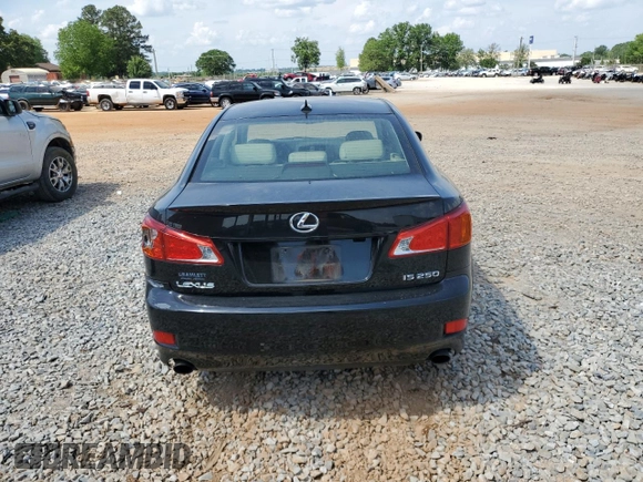 2009 Lexus IS 250 with VIN JTHBK262295096302, listed as a Copart auction lot 54860505 with 141,960 mi miles and Salvage title. Bid and sale history available at DreamBid. Image 6.