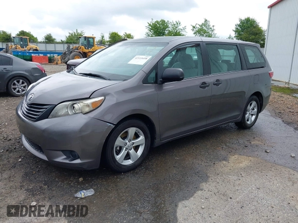 2015 Toyota Sienna L with VIN 5TDZK3DC8FS678539, listed as a IAAI auction lot 42115498 with 111,417 mi miles and . Bid and sale history available at DreamBid. Image 2.
