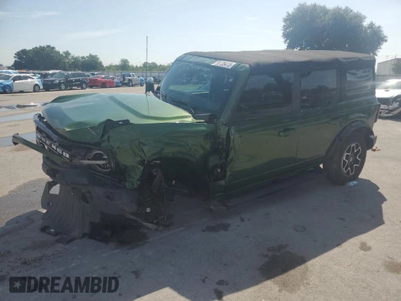 2022 Ford Bronco z VIN 1FMDE5BHXNLA88611, wystawiony jako Copart lot #58135415 z przebiegiem 15 448 mil mil oraz Nie do naprawy • Non repairable. Historia ofert i sprzedaży dostępna na DreamBid. Obrazek 1.