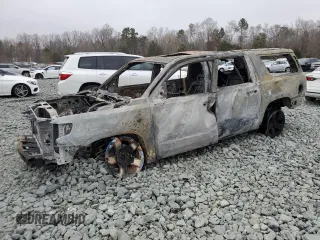 2015 Chevrolet Suburban LTZ with VIN 1GNSKKKC5FR689728, listed as a Copart auction lot 48615945 with 0 mi miles and Salvage Title. Bid and sale history available at carsss.com. Image 1.