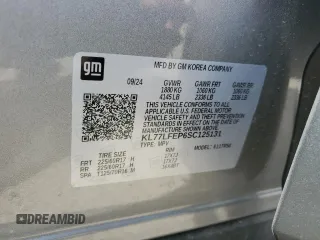 2025 Chevrolet Trax LS with VIN KL77LFEP6SC125131, listed as a Copart auction lot 50564795 with 9,460 mi miles and Salvage Title. Bid and sale history available at DreamBid. Image 14.